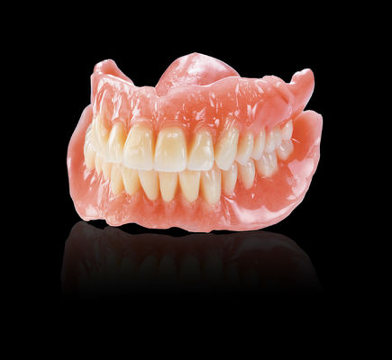 comprar Dentadura de color rosa de aspecto natural de color acrílico completo Dentadura de color acrílico personalizado online manufacture