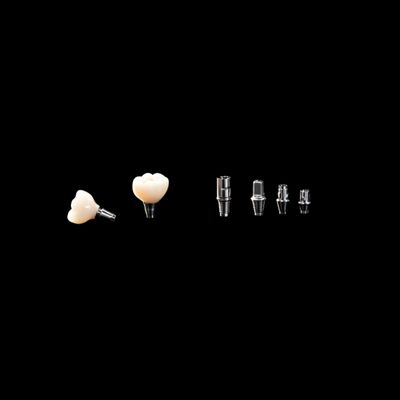 comprar Puente de corona de implante metálico de zircón natural con corona de contorno completo con abutment de titanio online manufacture